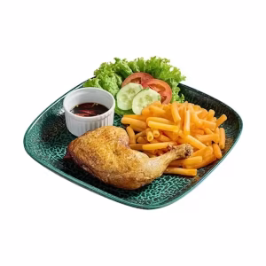 #F4: Crispy Chicken Leg & Tomato Macaroni